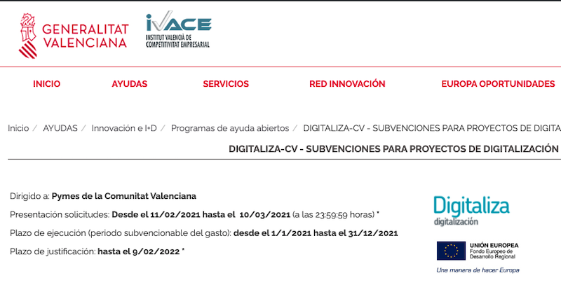 Digitaliza teletrabajo Comunidad Valenciana